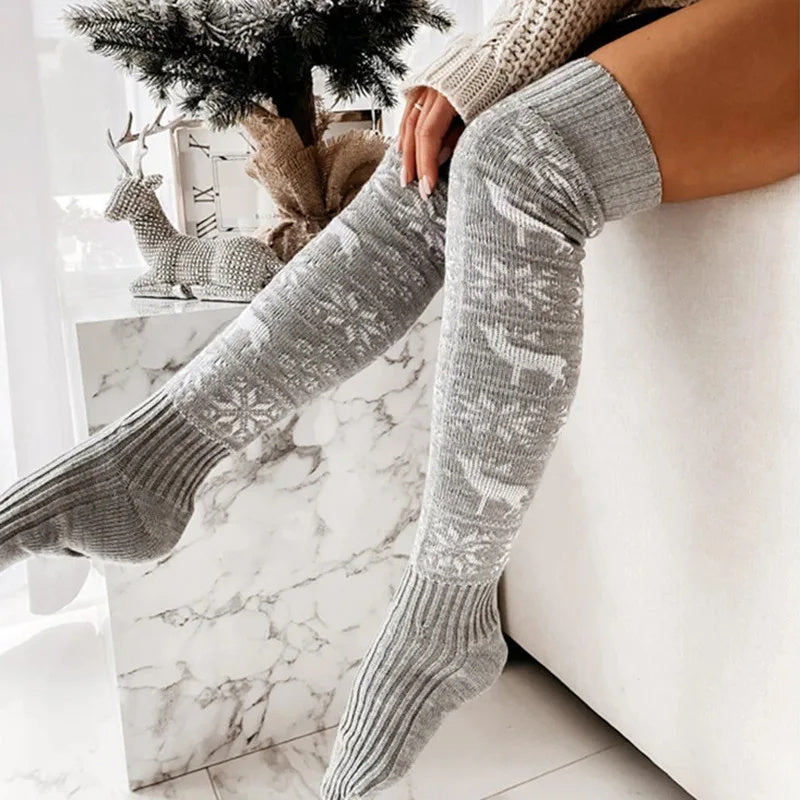 Chaussettes de Noël Hautes - Chaleur et Style Festif