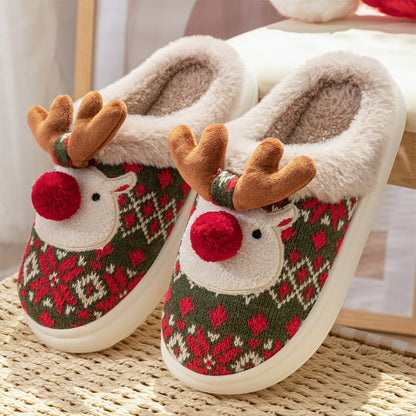 Chaussons Renne de Noël Mignon